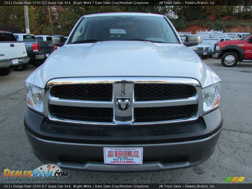 2011 Dodge Ram 1500 SLT Quad Cab 4x4 Bright White / Dark Slate Gray/Medium Graystone Photo #9