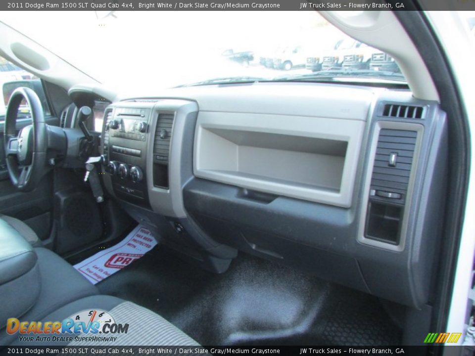 2011 Dodge Ram 1500 SLT Quad Cab 4x4 Bright White / Dark Slate Gray/Medium Graystone Photo #14