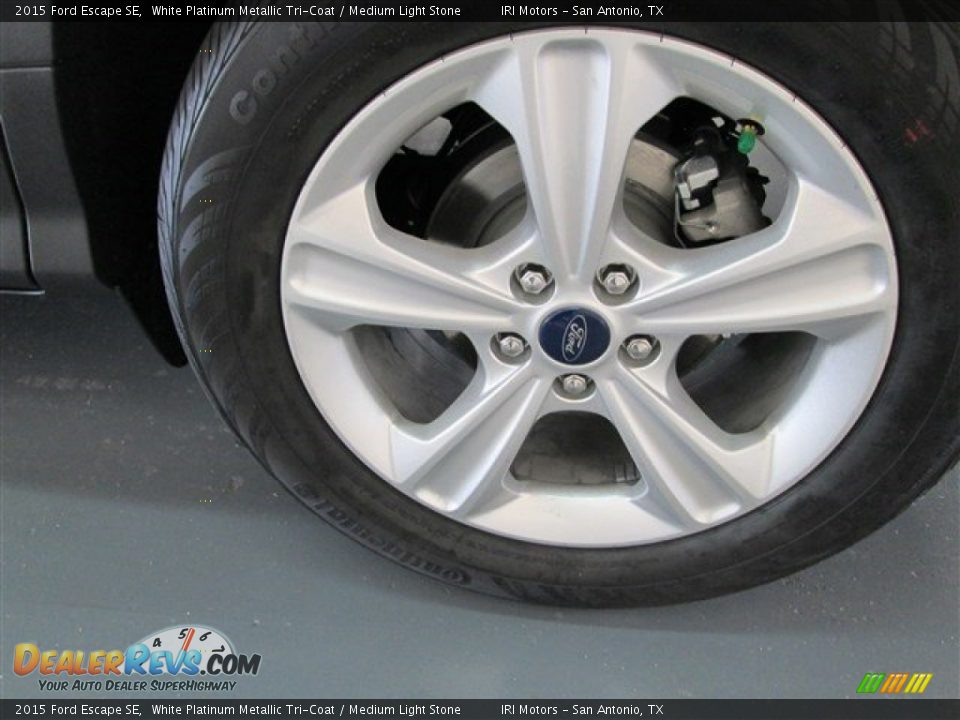2015 Ford Escape SE White Platinum Metallic Tri-Coat / Medium Light Stone Photo #4