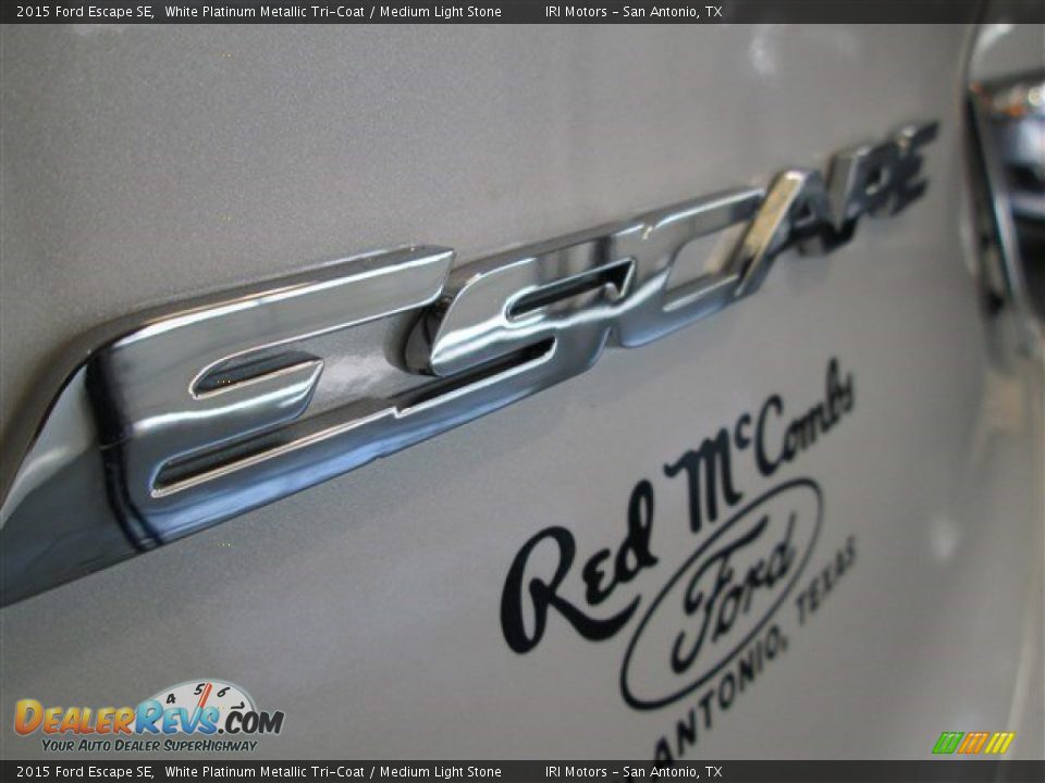 2015 Ford Escape SE White Platinum Metallic Tri-Coat / Medium Light Stone Photo #6