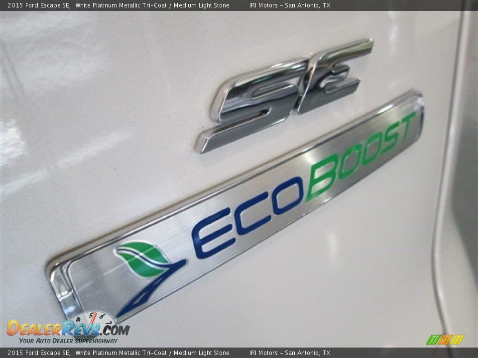 2015 Ford Escape SE White Platinum Metallic Tri-Coat / Medium Light Stone Photo #7