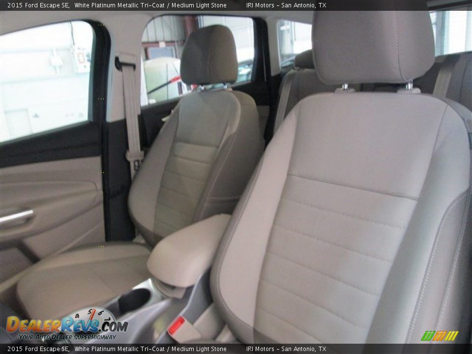 2015 Ford Escape SE White Platinum Metallic Tri-Coat / Medium Light Stone Photo #9