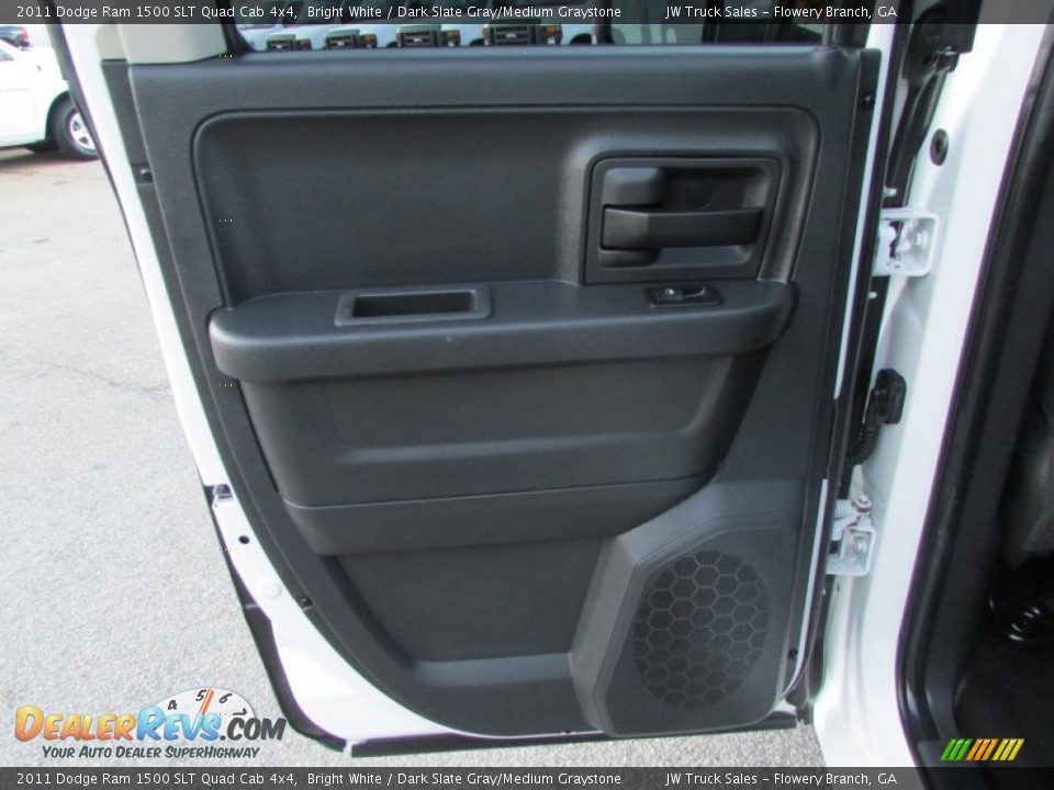 2011 Dodge Ram 1500 SLT Quad Cab 4x4 Bright White / Dark Slate Gray/Medium Graystone Photo #33