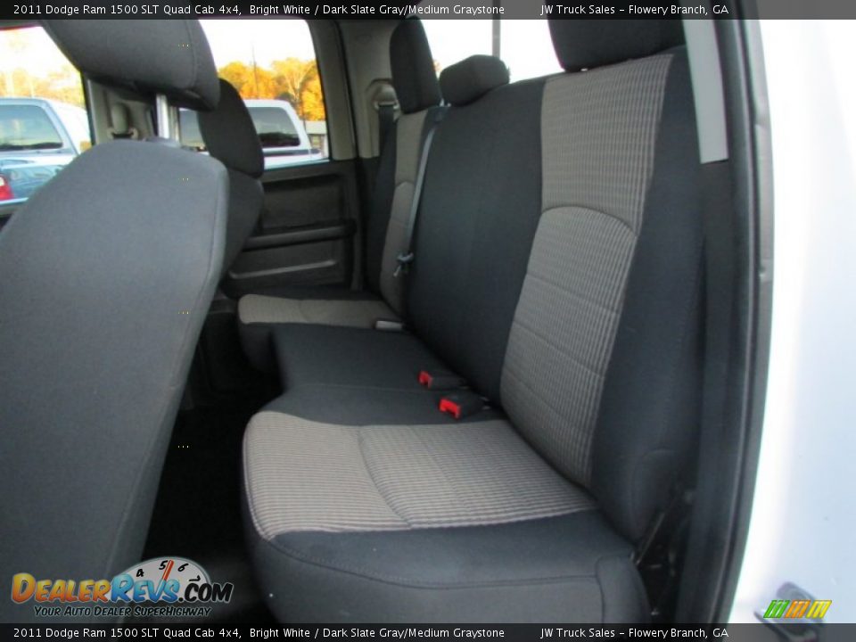 2011 Dodge Ram 1500 SLT Quad Cab 4x4 Bright White / Dark Slate Gray/Medium Graystone Photo #34