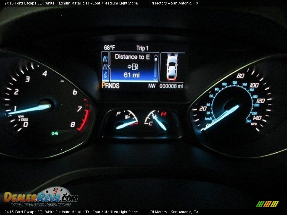 2015 Ford Escape SE White Platinum Metallic Tri-Coat / Medium Light Stone Photo #20