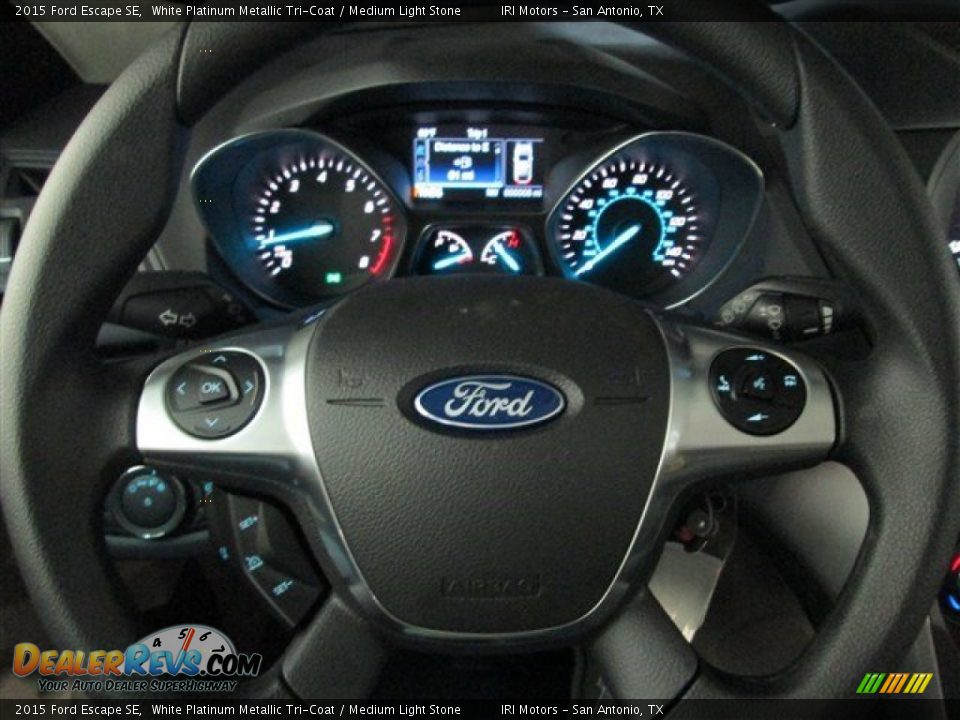 2015 Ford Escape SE White Platinum Metallic Tri-Coat / Medium Light Stone Photo #21
