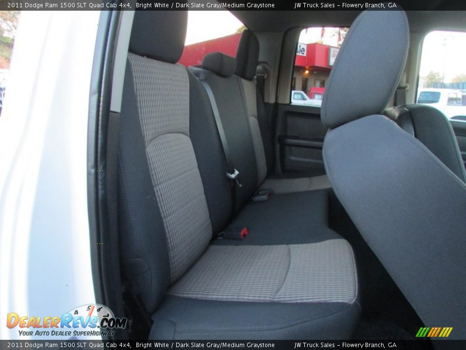 2011 Dodge Ram 1500 SLT Quad Cab 4x4 Bright White / Dark Slate Gray/Medium Graystone Photo #36