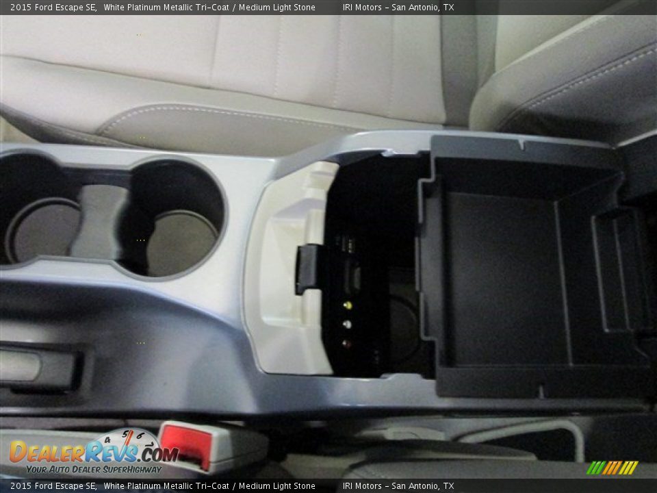 2015 Ford Escape SE White Platinum Metallic Tri-Coat / Medium Light Stone Photo #23