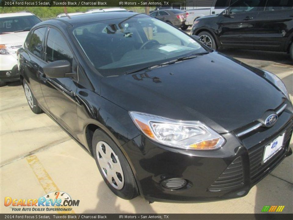 2014 Ford Focus S Sedan Tuxedo Black / Charcoal Black Photo #1