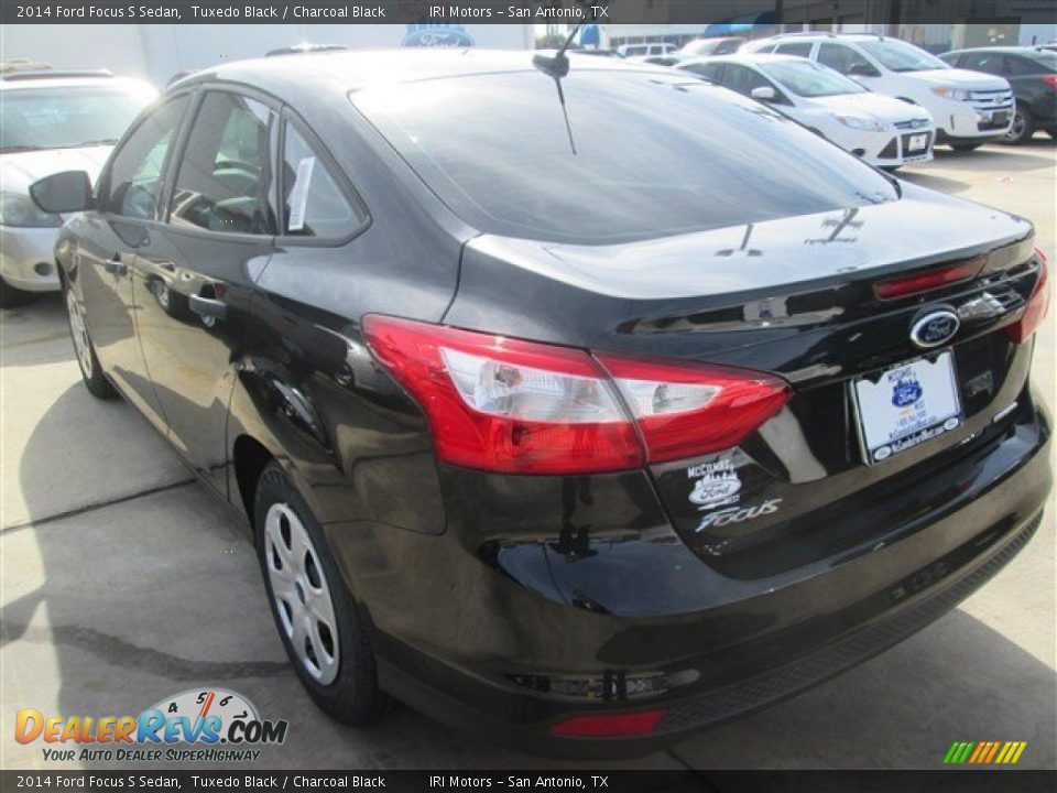 2014 Ford Focus S Sedan Tuxedo Black / Charcoal Black Photo #3