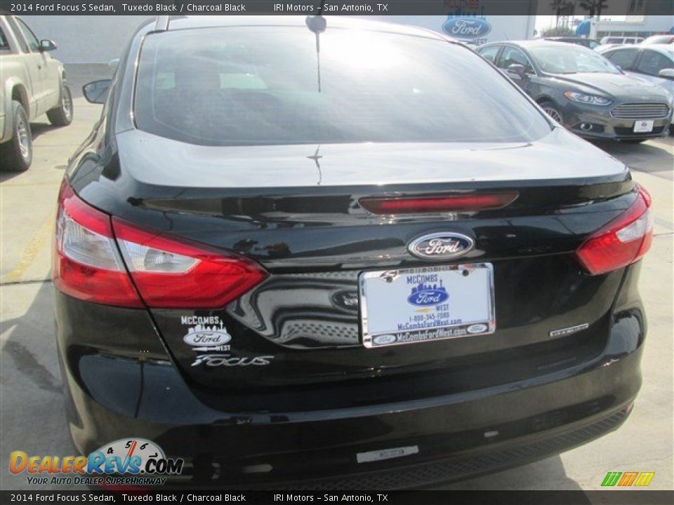 2014 Ford Focus S Sedan Tuxedo Black / Charcoal Black Photo #4