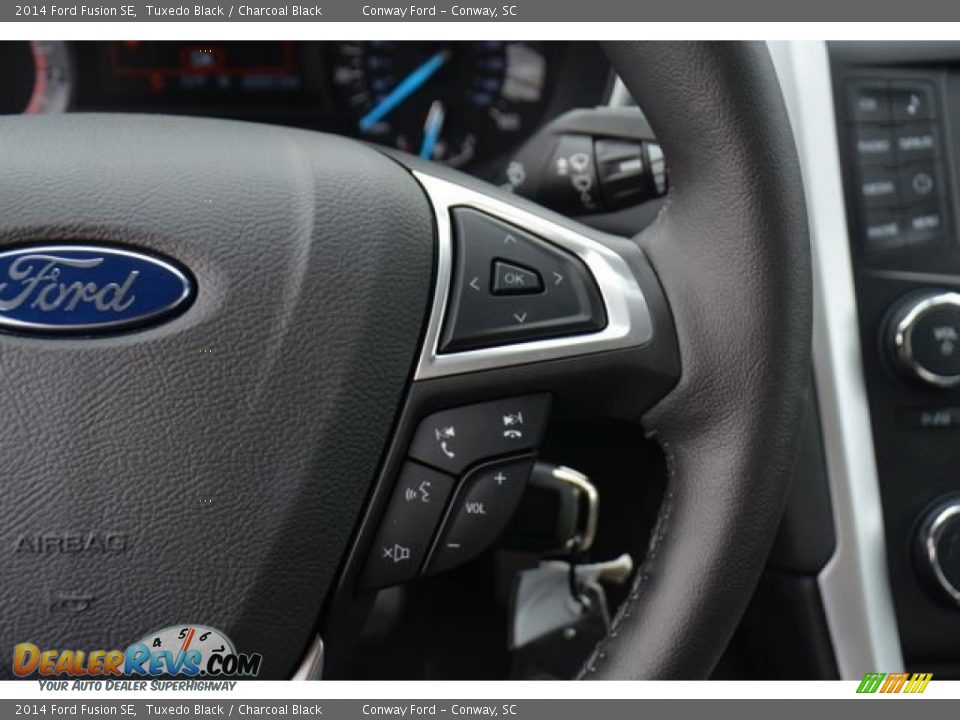 2014 Ford Fusion SE Tuxedo Black / Charcoal Black Photo #22