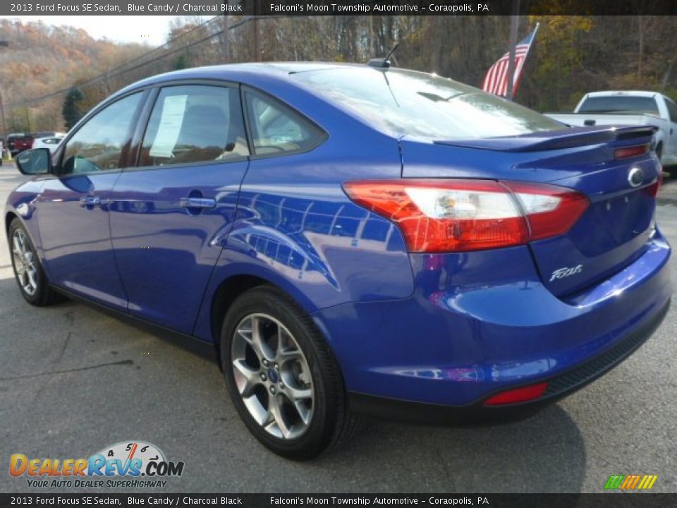 2013 Ford Focus SE Sedan Blue Candy / Charcoal Black Photo #8