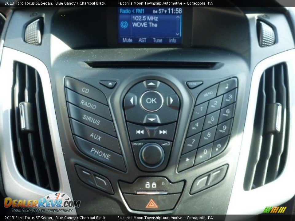 2013 Ford Focus SE Sedan Blue Candy / Charcoal Black Photo #22