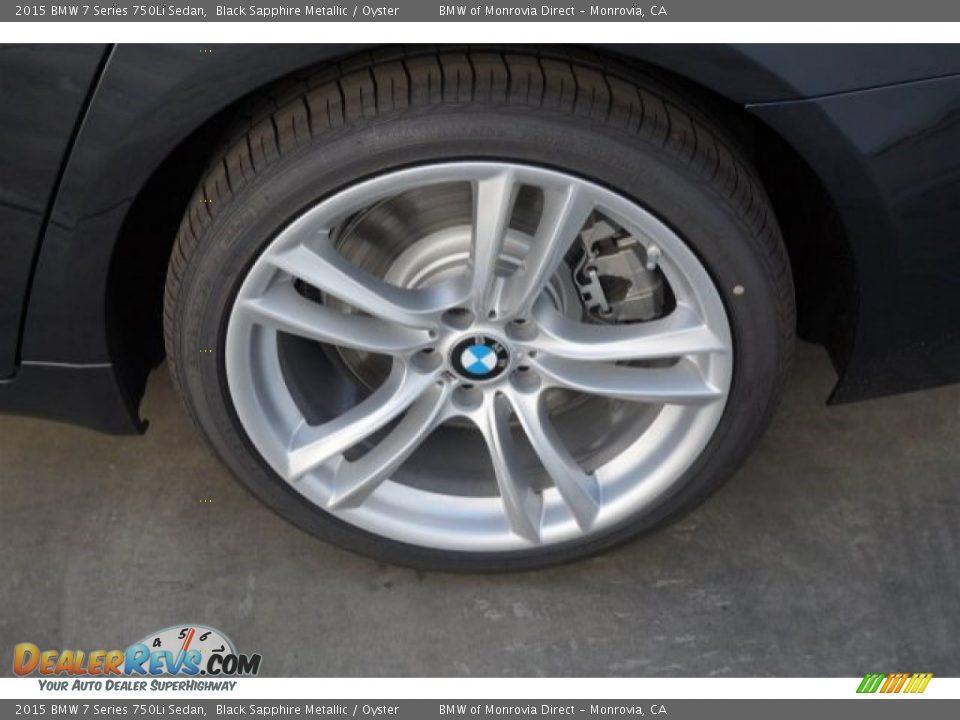 2015 BMW 7 Series 750Li Sedan Black Sapphire Metallic / Oyster Photo #4
