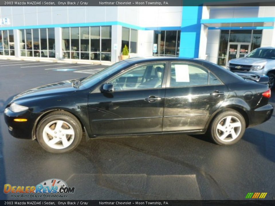 2003 Mazda MAZDA6 i Sedan Onyx Black / Gray Photo #2