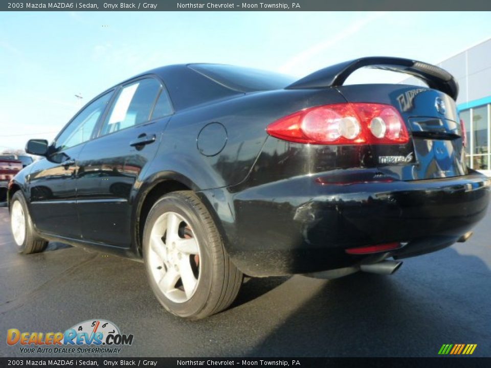 2003 Mazda MAZDA6 i Sedan Onyx Black / Gray Photo #3