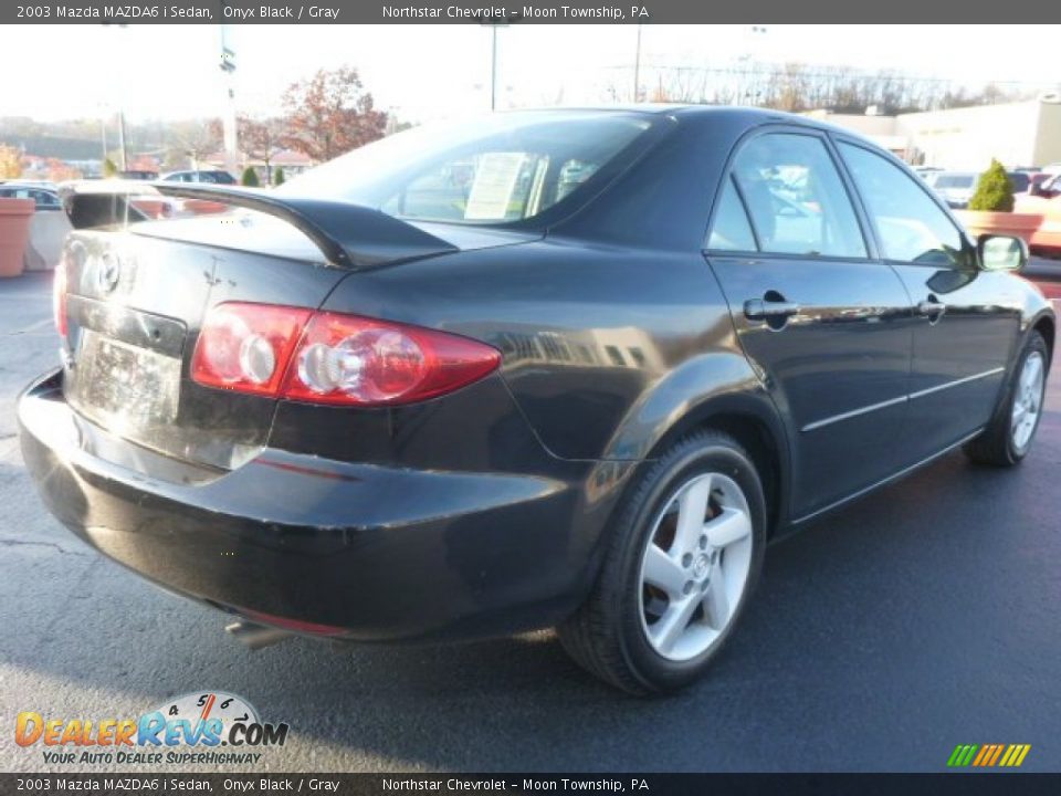 2003 Mazda MAZDA6 i Sedan Onyx Black / Gray Photo #5
