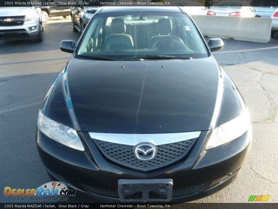 2003 Mazda MAZDA6 i Sedan Onyx Black / Gray Photo #8