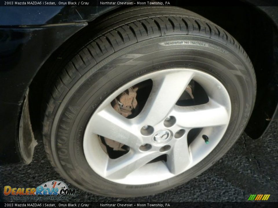 2003 Mazda MAZDA6 i Sedan Onyx Black / Gray Photo #9