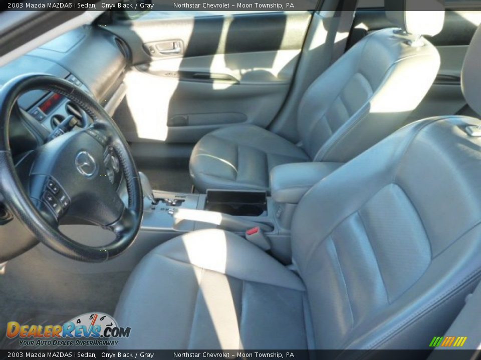 2003 Mazda MAZDA6 i Sedan Onyx Black / Gray Photo #10