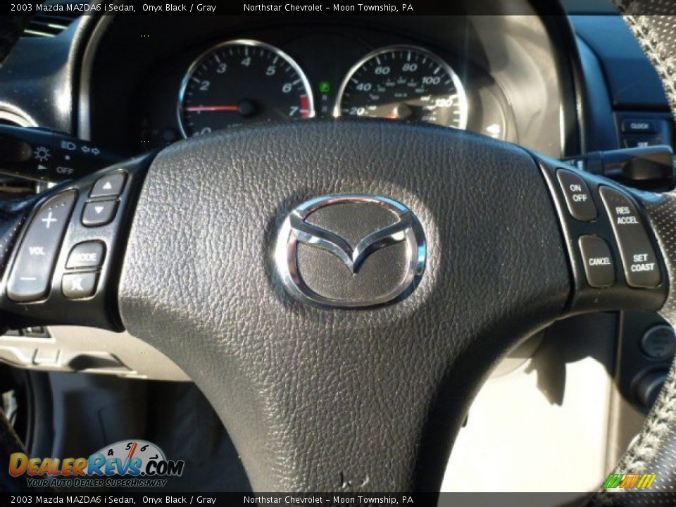 2003 Mazda MAZDA6 i Sedan Onyx Black / Gray Photo #16
