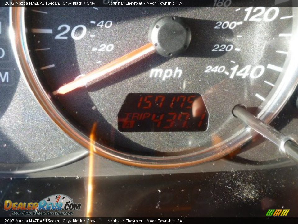 2003 Mazda MAZDA6 i Sedan Onyx Black / Gray Photo #20