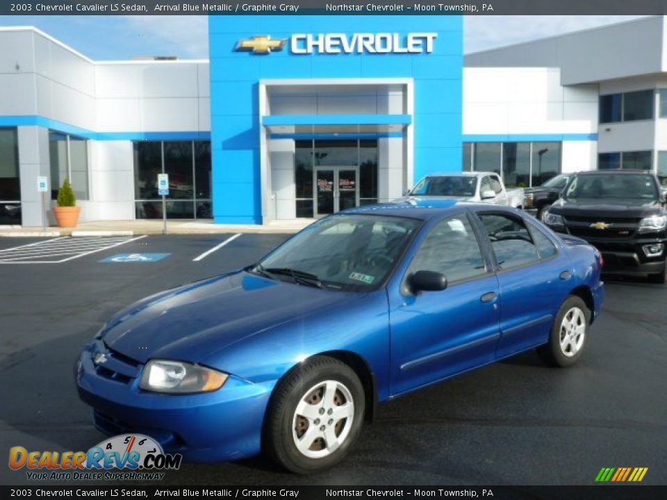2003 Chevrolet Cavalier LS Sedan Arrival Blue Metallic / Graphite Gray Photo #1