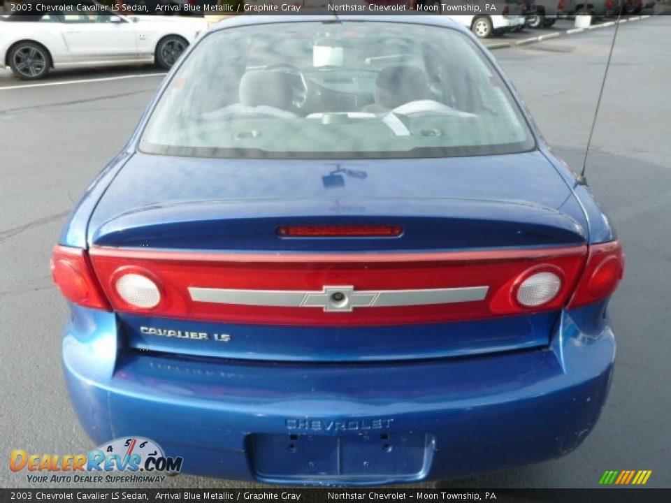 2003 Chevrolet Cavalier LS Sedan Arrival Blue Metallic / Graphite Gray Photo #4