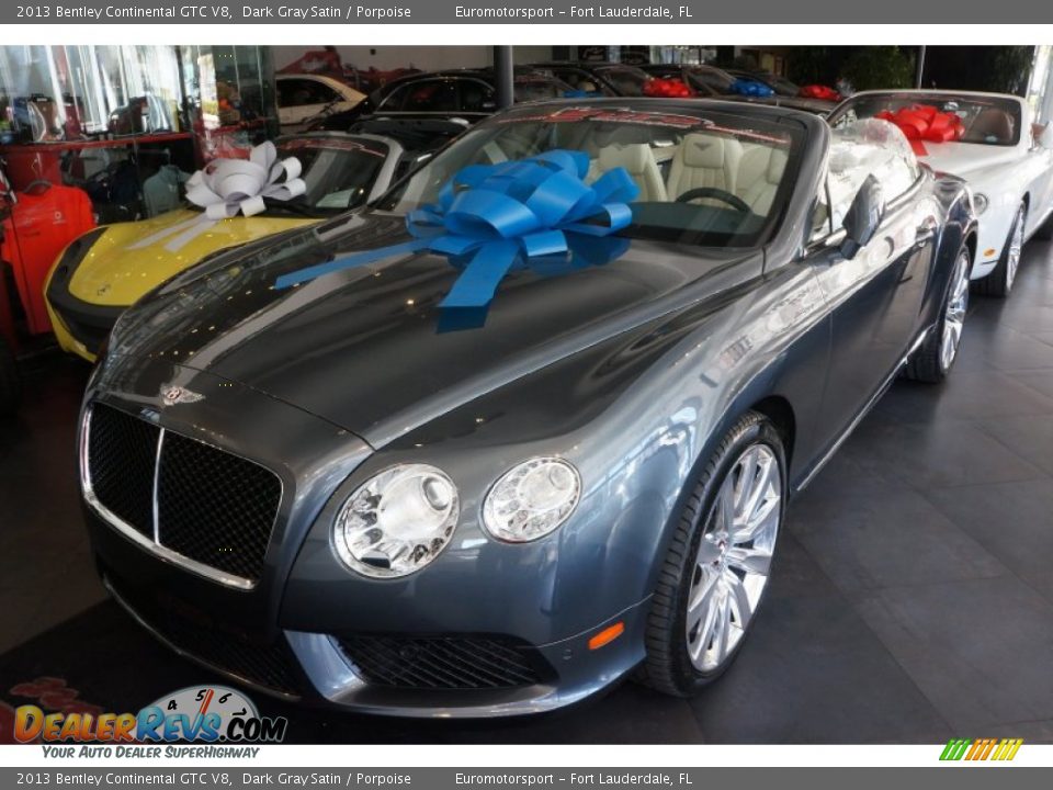 2013 Bentley Continental GTC V8 Dark Gray Satin / Porpoise Photo #1