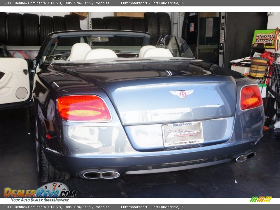 2013 Bentley Continental GTC V8 Dark Gray Satin / Porpoise Photo #5
