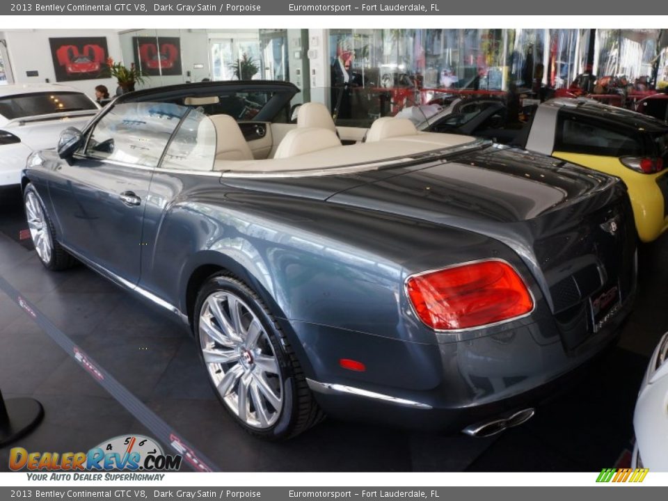 2013 Bentley Continental GTC V8 Dark Gray Satin / Porpoise Photo #7