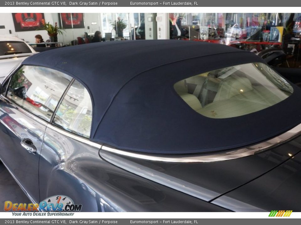 2013 Bentley Continental GTC V8 Dark Gray Satin / Porpoise Photo #8