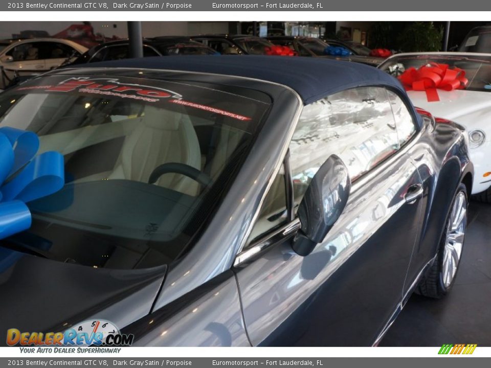 2013 Bentley Continental GTC V8 Dark Gray Satin / Porpoise Photo #9