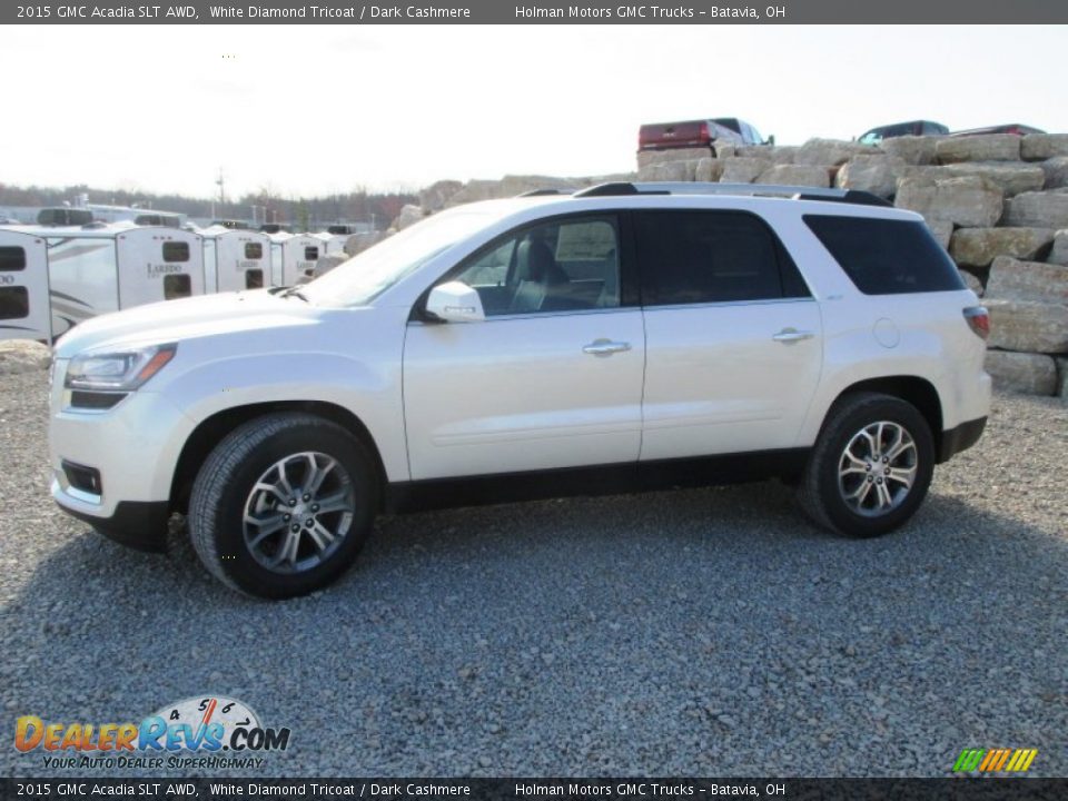 2015 GMC Acadia SLT AWD White Diamond Tricoat / Dark Cashmere Photo #3