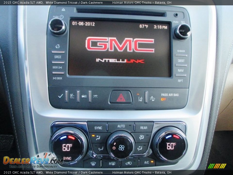 2015 GMC Acadia SLT AWD White Diamond Tricoat / Dark Cashmere Photo #7