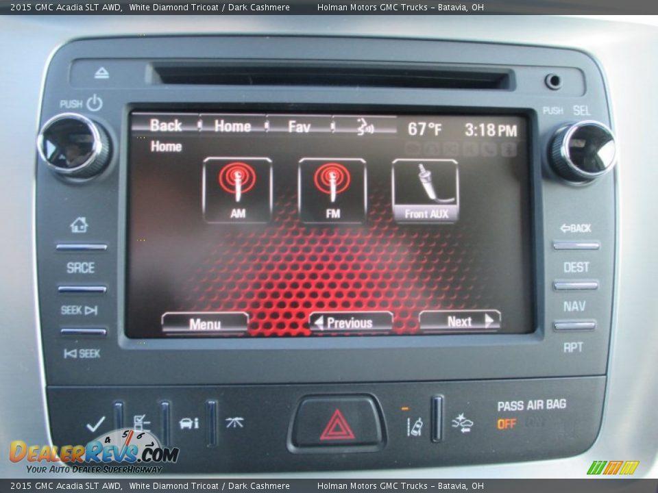 2015 GMC Acadia SLT AWD White Diamond Tricoat / Dark Cashmere Photo #10