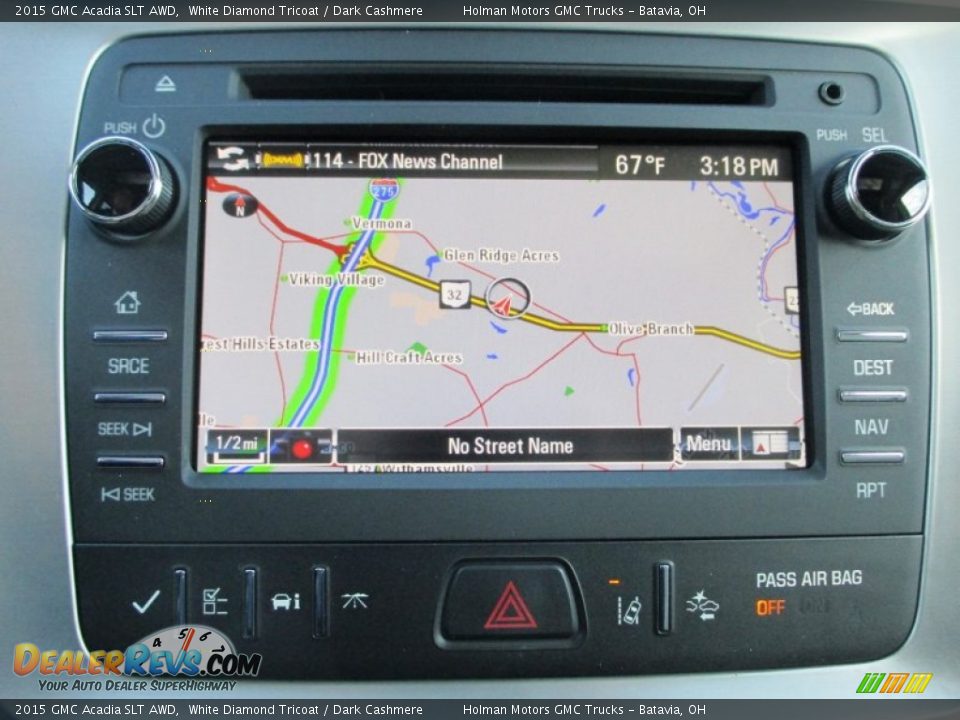 2015 GMC Acadia SLT AWD White Diamond Tricoat / Dark Cashmere Photo #11