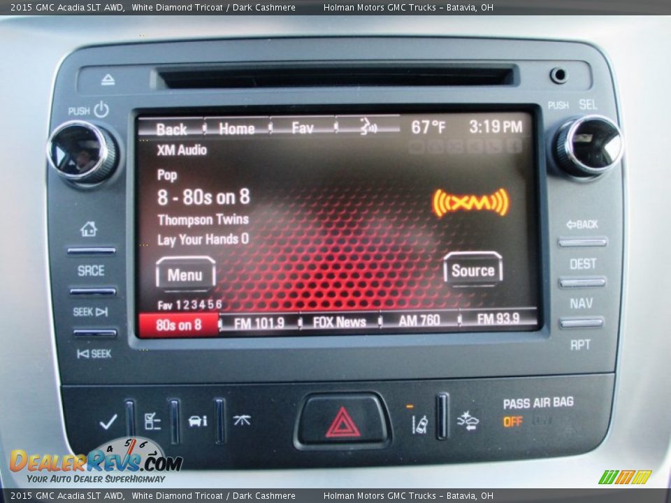 2015 GMC Acadia SLT AWD White Diamond Tricoat / Dark Cashmere Photo #12