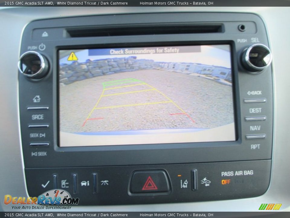 2015 GMC Acadia SLT AWD White Diamond Tricoat / Dark Cashmere Photo #13