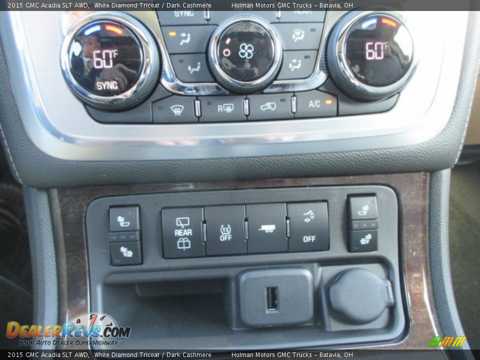 2015 GMC Acadia SLT AWD White Diamond Tricoat / Dark Cashmere Photo #14