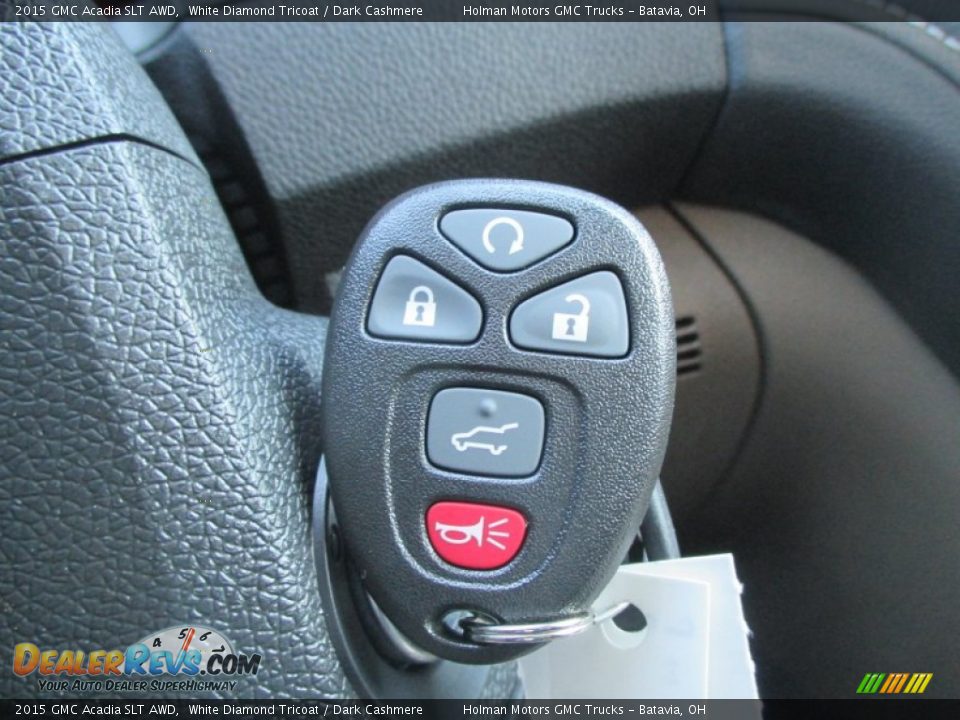 2015 GMC Acadia SLT AWD White Diamond Tricoat / Dark Cashmere Photo #16