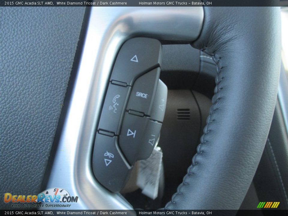 2015 GMC Acadia SLT AWD White Diamond Tricoat / Dark Cashmere Photo #17