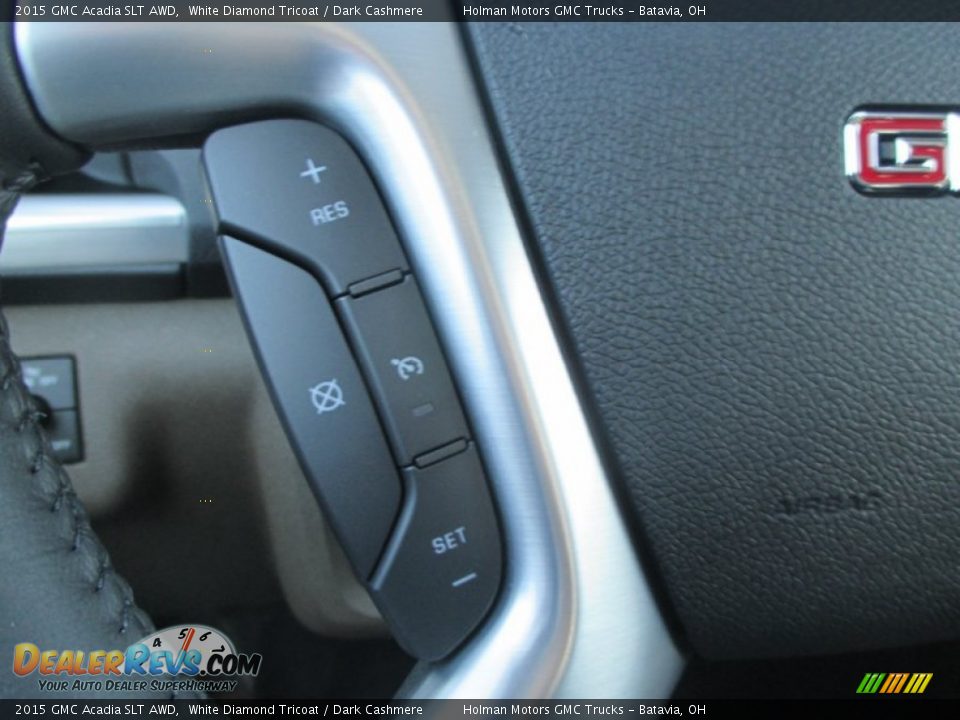 2015 GMC Acadia SLT AWD White Diamond Tricoat / Dark Cashmere Photo #18