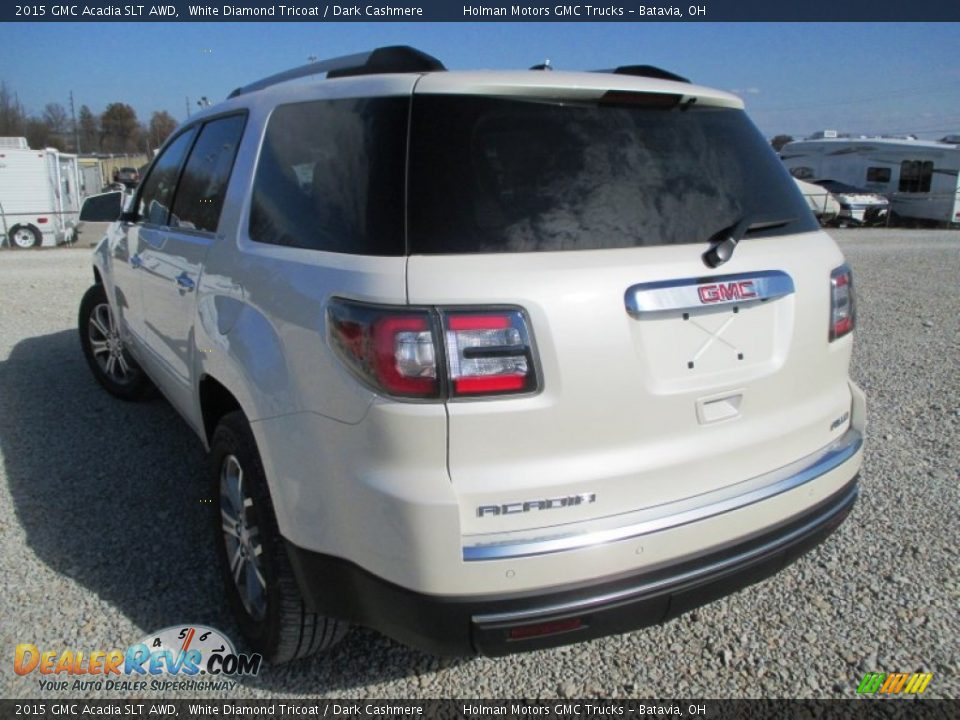 2015 GMC Acadia SLT AWD White Diamond Tricoat / Dark Cashmere Photo #29
