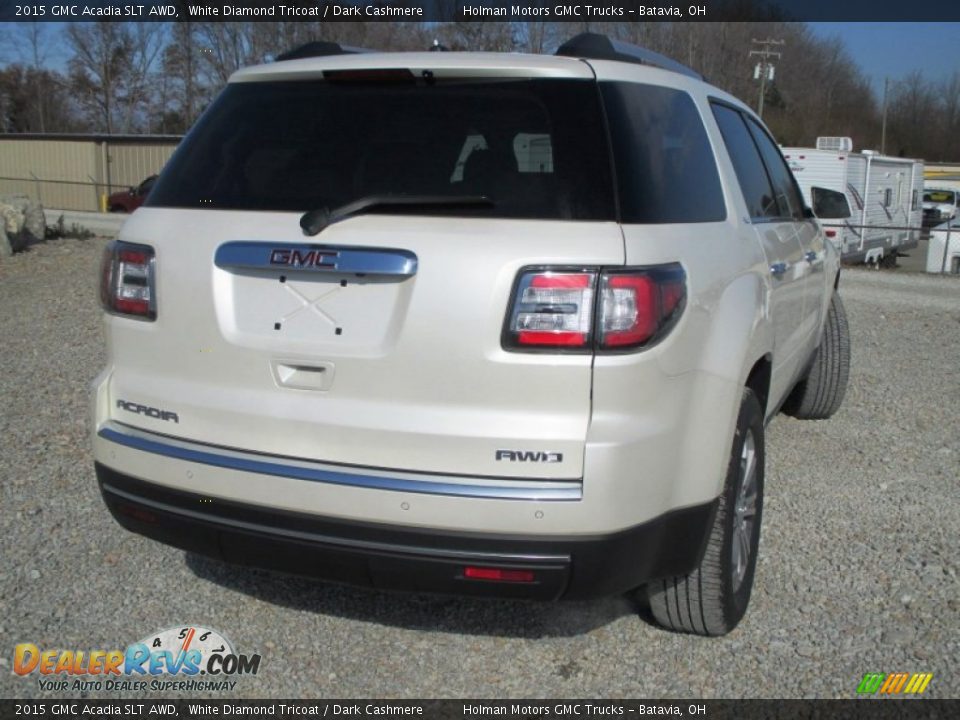 2015 GMC Acadia SLT AWD White Diamond Tricoat / Dark Cashmere Photo #33