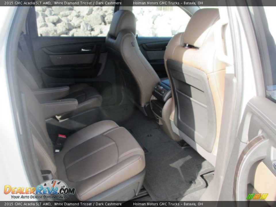 2015 GMC Acadia SLT AWD White Diamond Tricoat / Dark Cashmere Photo #34