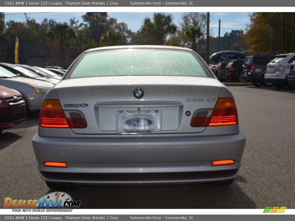 2001 BMW 3 Series 325i Coupe Titanium Silver Metallic / Grey Photo #4