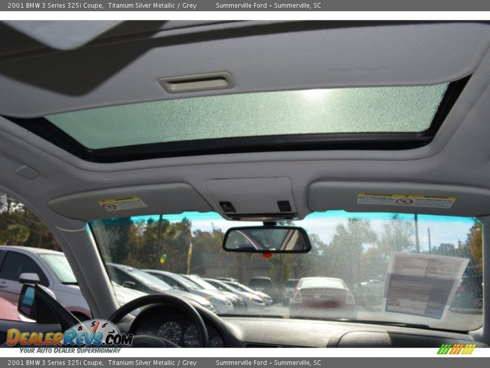 2001 BMW 3 Series 325i Coupe Titanium Silver Metallic / Grey Photo #14