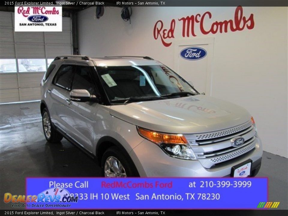 2015 Ford Explorer Limited Ingot Silver / Charcoal Black Photo #1
